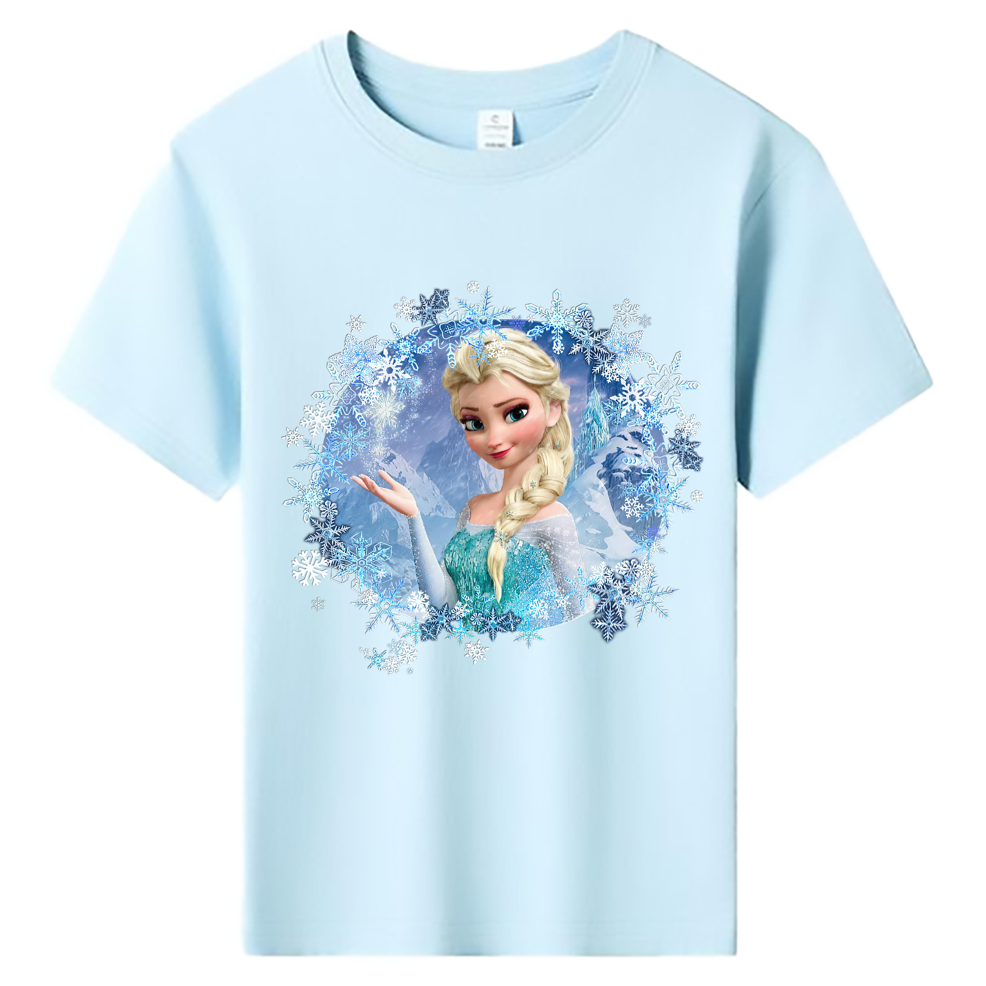 （画像用） アナと雪の女王 アンナ エルサ Frozen Anna Elsa 綿100％キッズTシャツ（フロントプリント）